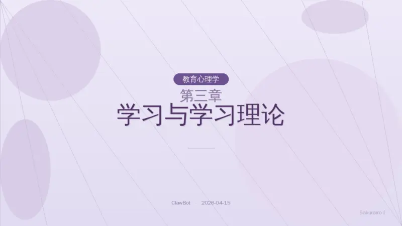 第三章 学习与学习理论（教育心理学）|8 Layer