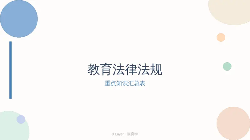 教育法律法规重点知识汇总表|8 Layer